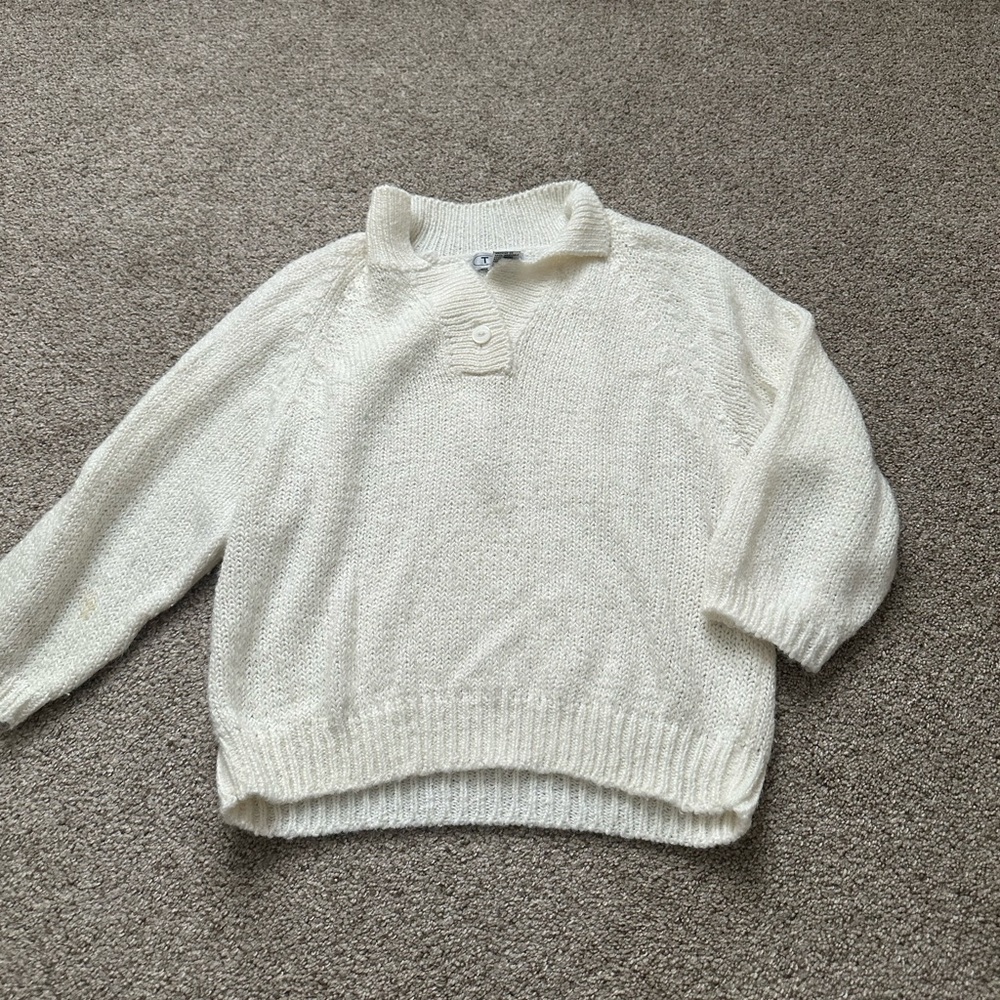Cozy White Knit Sweater